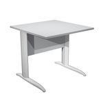 Bureau droit Trend - L80 - Pieds métals - plateau gris
