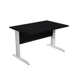 Bureau droit Trend - L120 - Pieds métals - plateau imitation frêne noir