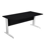 Bureau droit Trend - L160 - Pieds métals - plateau imitation frêne noir