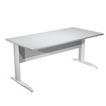 Bureau droit Trend - L160 - Pieds métals - plateau gris
