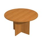 Table de réunion Trend - ronde - diam 120 - imitation noyer clair