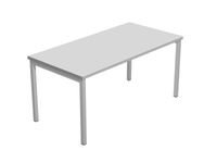 Bureau droit Trend - L140 - pieds arches - plateau gris