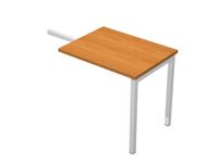 Artarredi Presto Venere Plus - Desk side return - rectangular - nogal claro - gris base