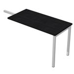 Artarredi Presto Venere Plus - Componente de mesa - rectangular - negro ceniza - gris base