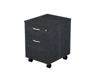 Artarredi Presto - Pedestal - móvil - 2 cajones - melamina - negro ceniza