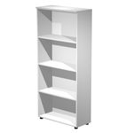 Bibliothèque haute Trend - L80xP35xH180 cm - sans porte - blanc