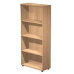 Bibliothèque haute Trend - L80xP35xH180 cm - sans porte - imitation hêtre