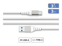 Force Power Lite - Câble USB (M) pour USB-C (M) - 3 m - blanc