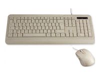 MCL Samar - Ensemble clavier et souris filaire - Azerty Français - Terrazzo Beige