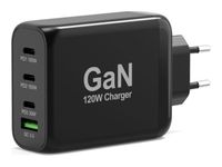 PORT Connect adaptateur secteur - GaN - USB, 3 x USB-C - 120 Watt