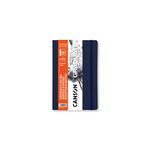 Canson Graduate - Carnet de croquis/notes - 140 x 216 mm - portrait - 184 pages - papier blanc - couverture souple - bleu foncé