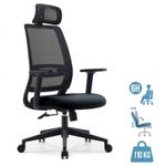 Fauteuil de bureau OPEN - accoudoirs réglables - appuie-tête réglable - noir