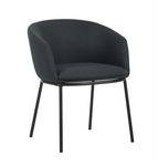 Fauteuil ARCO - Tissu non feu - 4 pieds métal - bleu nuit