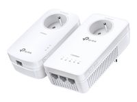 TP-Link TL-WPA8635P - Kit V4 de 2 CPL AV1300 - avec prise gigogne - blanc