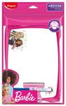 Maped Licence Barbie - Kit ardoise blanche incassable avec 1 porte accessoires + 1 brosse + 1 feutre