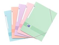 Oxford Color Life Pastel - Chemise à élastique 3 rabats - A4 - Carte rigide 300g/m² pelliculé - Disponible en différentes couleurs