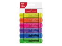 Faber-Castell Superfluorescent - Pack de 6 surligneurs - couleurs néon assorties - encre à l'eau - 1-2-5 mm