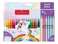 Faber-Castell Special Edition Unicorn - 18 Feutres + 6 gratuits - encre à l'eau