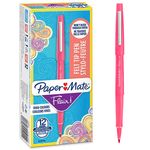 Paper Mate - Flair Feutre d'écriture - pointe moyenne (1,1 mm) - Rose - Boîte 12