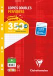Clairefontaine - copies doubles sous film - 350 pages - A4 - grands carreaux (Seyes) - perforées - 90g