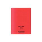 Conquérant Classique - Cahier polypro à rabat 24 x 32 cm - 48 pages - grands carreaux (Seyes) - rouge