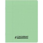 Conquérant Classique - Cahier polypro 17 x 22 cm - 96 pages - grands carreaux (Seyes) - vert clair