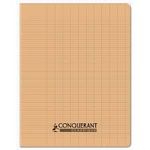 Conquérant Classique - Cahier polypro 17 x 22 cm - 96 pages - grands carreaux (Seyes) - abricot