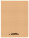 Conquérant Classique - Cahier polypro 24 x 32 cm - 96 pages - grands carreaux (Seyes) - abricot