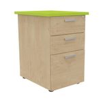 Caisson HT bureau - steely/stelly manager - Profondeur 60 cm - chene - top vert