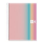 Notebook Aurora, Couverture souple, A4, quadrillage 5x5 mm, 120 feuilles de 4 couleurs, Miquelrius, West Bay.