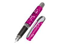 ONLINE College - Stylo plume - life is better in pink - bleu - 0.5 mm - pointe moyenne