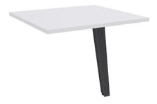 Retour direct pour bureau Steely - L80 - pied carbone - plateau blanc