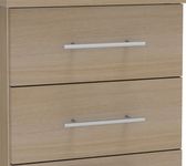 Option 2 tiroirs plats pour console Steely - imitation chêne clair