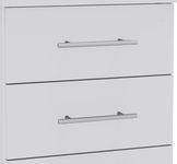 Option kit 2 tiroirs plats à la place du ds  - steely/steely manager - blanc perle