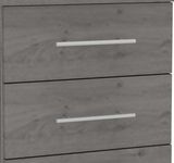 Option 2 tiroirs plats pour console Steely - imitation chêne gris