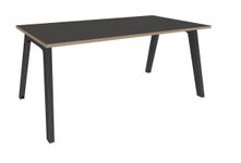 Bureau simple STEELY - L180 cm - pied carbone - plateau carbone
