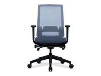 Fauteuil de bureau BRIAN - accoudoirs réglables - Appui-tête en option - dossier en résille - bleu