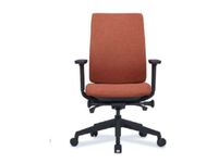 Fauteuil de bureau BRIAN - accoudoirs réglables - Appui-tête en option - dossier en tissu - rouge