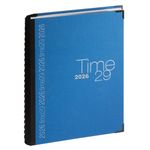 Exacompta Time 29W - 1 jour par page - reliure à anneaux métalliques - bureau - A4 - toilé - bleu