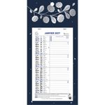 Calendrier mensuel avec feuillets détachables 13 x 23 cm sur plaque décors Végétal 16 x 33 cm  - disponible dans différentes couleurs - Exacompta