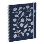 Agenda de bureau spiralé Végétal Horizons 20S - 1 semaine sur 2 pages - 15 x 21 cm - Bleu - Exacompta