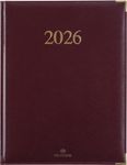 Agenda Kiev - 1 semaine sur 2 pages - 22 x 28 cm - bordeaux - Oberthur