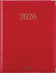 Agenda Kiev - 1 semaine sur 2 pages - 22 x 28 cm - rouge - Oberthur