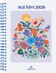 Agenda Flores - 1 semaine sur 2 pages - 15,5 x 21,5 cm - bleu - Oberthur
