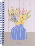Agenda spiralé Flores - 1 semaine sur 2 pages - 15,5 x 21,5 cm - vase - Oberthur