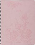 Agenda à spirale Primrose - 1 semaine sur 2 pages - 22 x 28 cm - rose - Oberthur