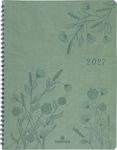 Agenda à spirale Primrose - 1 semaine sur 2 pages - 22 x 28 cm - vert sauge - Oberthur