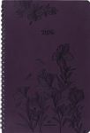 Agenda à spirale Primrose - 1 semaine sur 2 pages - 17 x 24,5 cm - lilas - Oberthur