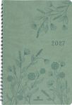 Agenda à spirale Primrose - 1 semaine sur 2 pages - 17 x 24,5 cm - vert sauge - Oberthur