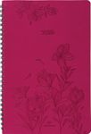 Agenda à spirale Primrose - 1 semaine sur 2 pages - 17 x 24,5 cm - fuchsia - Oberthur